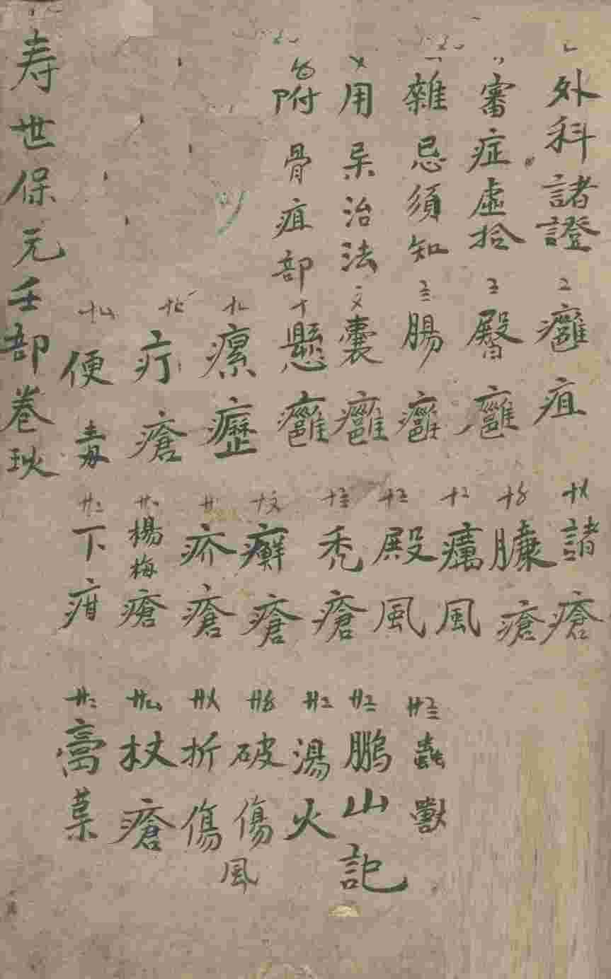 增补寿世保元  壬集九卷